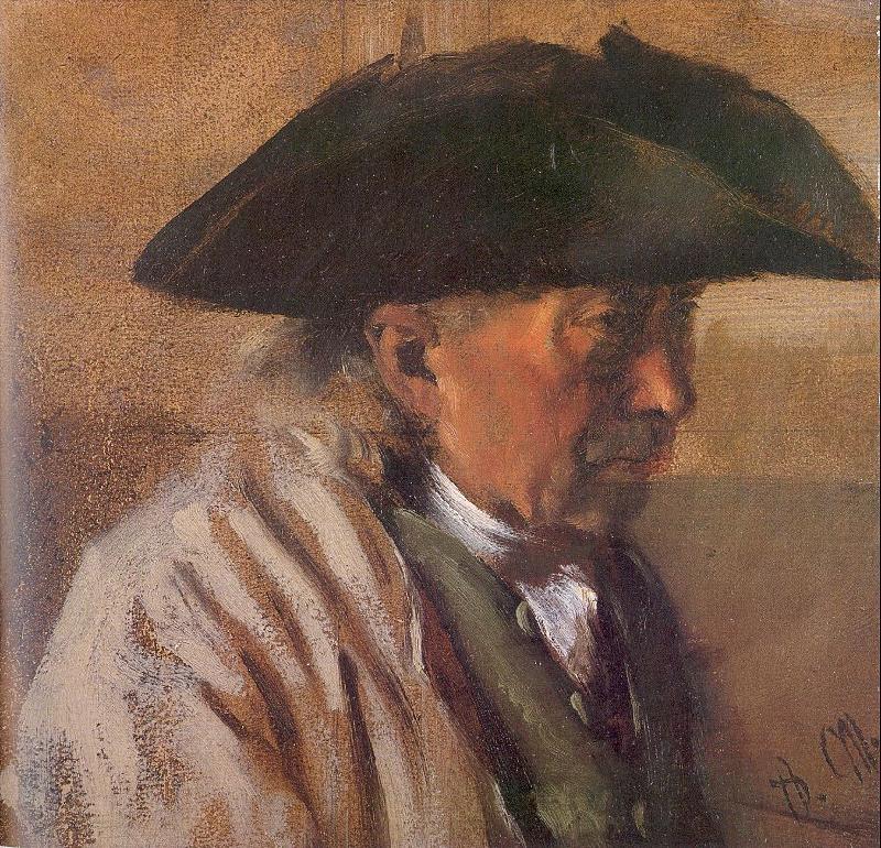 Adolph von Menzel Peasant with a Three-Cornered Hat